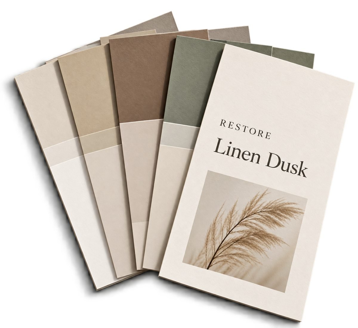 Swatch cards for a palette