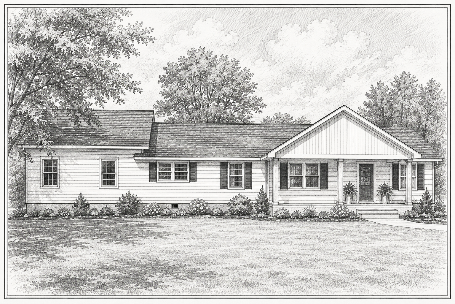 Front elevation concept sketch