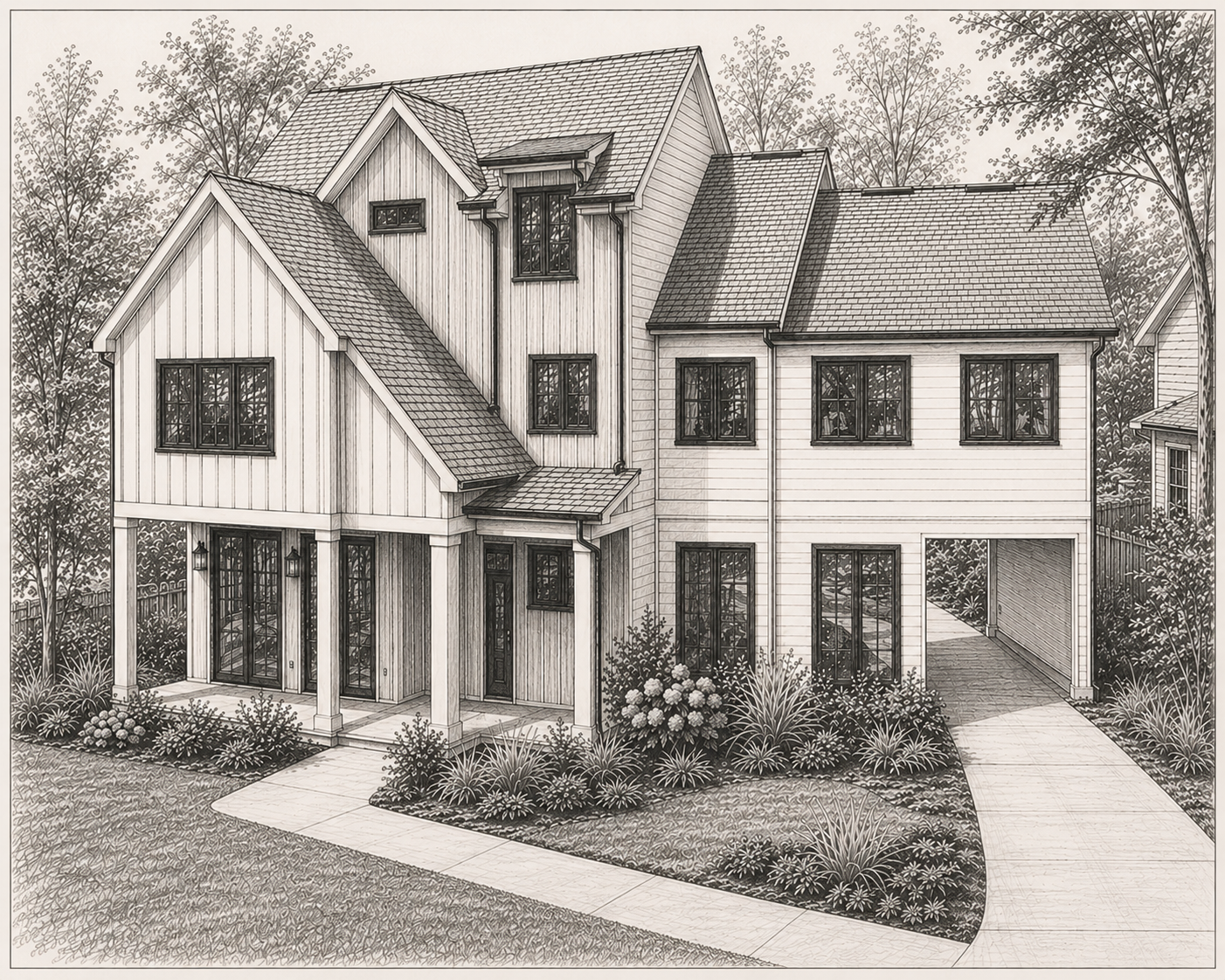 The Stratford, line drawing